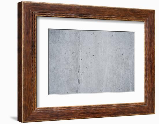 Concrete grey wall with structure and inclusions as a background-Axel Killian-Framed Photographic Print