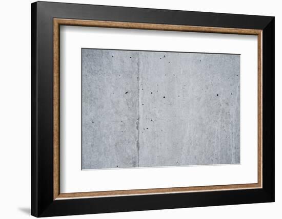 Concrete grey wall with structure and inclusions as a background-Axel Killian-Framed Photographic Print