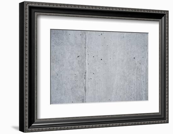 Concrete grey wall with structure and inclusions as a background-Axel Killian-Framed Photographic Print