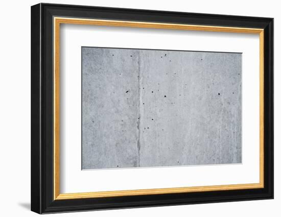 Concrete grey wall with structure and inclusions as a background-Axel Killian-Framed Photographic Print