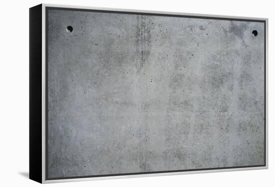 Concrete grey wall with structure and inclusions as a background-Axel Killian-Framed Premier Image Canvas