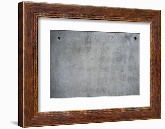 Concrete grey wall with structure and inclusions as a background-Axel Killian-Framed Photographic Print