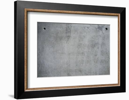 Concrete grey wall with structure and inclusions as a background-Axel Killian-Framed Photographic Print