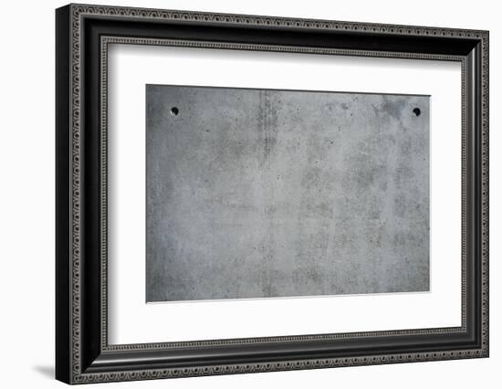 Concrete grey wall with structure and inclusions as a background-Axel Killian-Framed Photographic Print