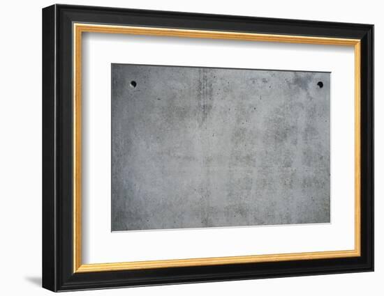 Concrete grey wall with structure and inclusions as a background-Axel Killian-Framed Photographic Print