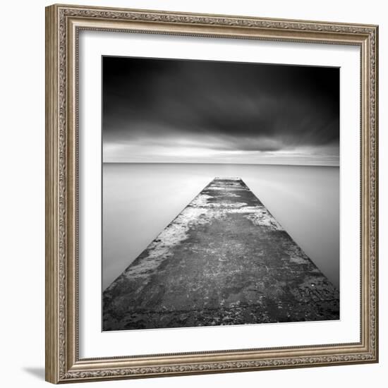 Concrete Jetty on Blyth Beach, Northumberland, England, United Kingdom, Europe-Lee Frost-Framed Photographic Print