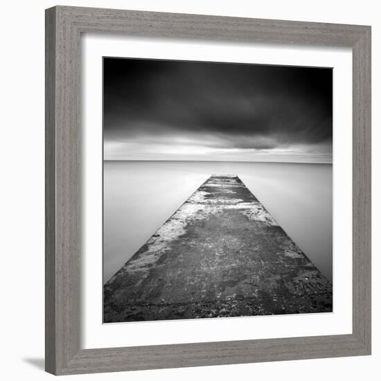 Concrete Jetty on Blyth Beach, Northumberland, England, United Kingdom, Europe-Lee Frost-Framed Photographic Print