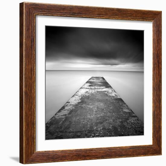 Concrete Jetty on Blyth Beach, Northumberland, England, United Kingdom, Europe-Lee Frost-Framed Photographic Print