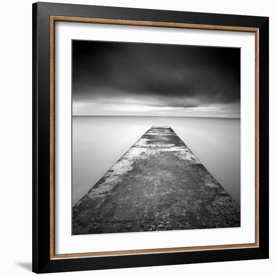 Concrete Jetty on Blyth Beach, Northumberland, England, United Kingdom, Europe-Lee Frost-Framed Photographic Print