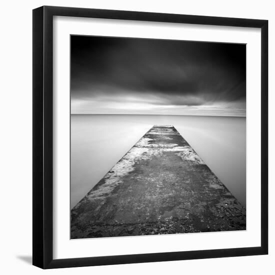 Concrete Jetty on Blyth Beach, Northumberland, England, United Kingdom, Europe-Lee Frost-Framed Photographic Print