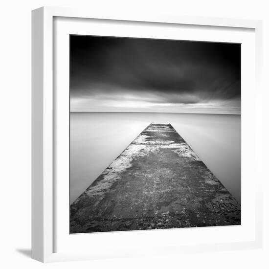 Concrete Jetty on Blyth Beach, Northumberland, England, United Kingdom, Europe-Lee Frost-Framed Photographic Print