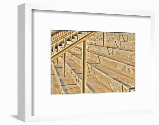 Concrete Stairs Along the Embarcadero, San Diego, California-Rona Schwarz-Framed Photographic Print