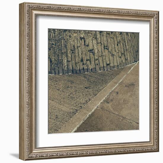 Concrete Wall and Road Surface-Clive Nolan-Framed Premium Photographic Print