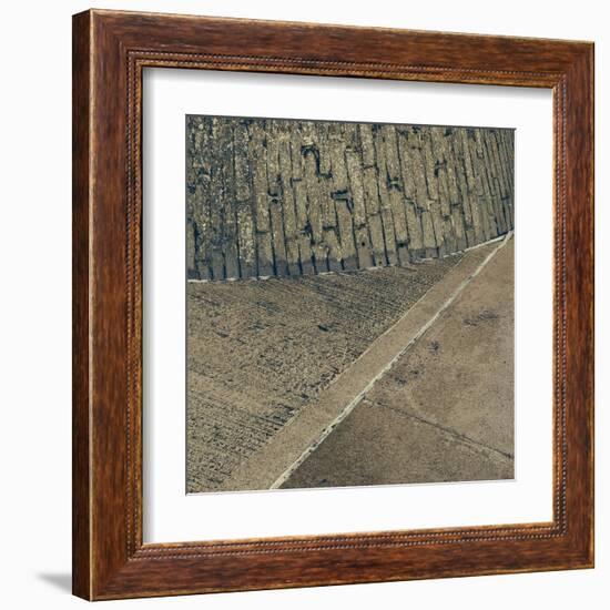 Concrete Wall and Road Surface-Clive Nolan-Framed Premium Photographic Print