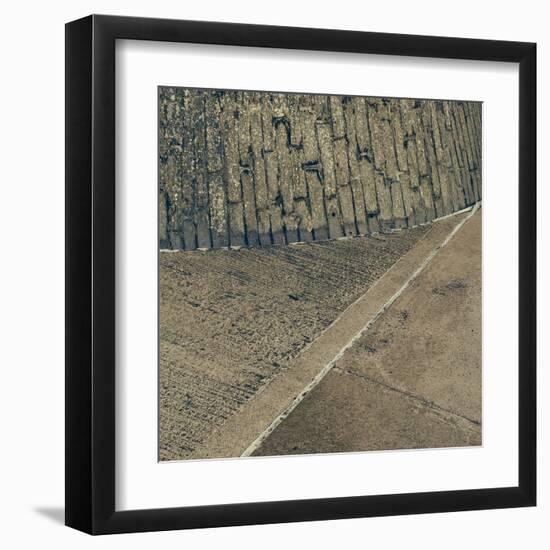 Concrete Wall and Road Surface-Clive Nolan-Framed Premium Photographic Print