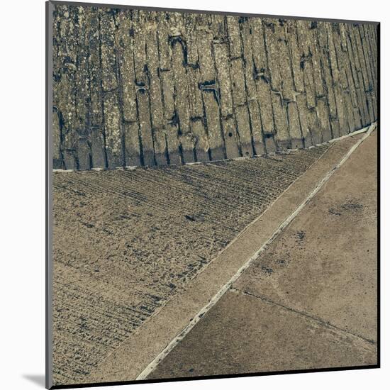 Concrete Wall and Road Surface-Clive Nolan-Mounted Premium Photographic Print
