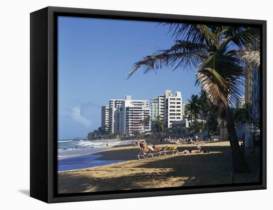 Condado Beach, San Juan, Puerto Rico, Central America-Richardson Rolf-Framed Premier Image Canvas