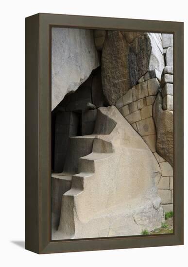 Condor Temple, Machu Picchu, Peru-Matthew Oldfield-Framed Premier Image Canvas