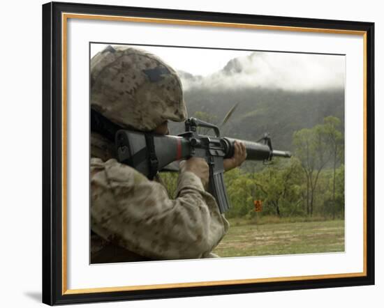 Conducting Drills with the M16-A2 Service Rifle-Stocktrek Images-Framed Photographic Print