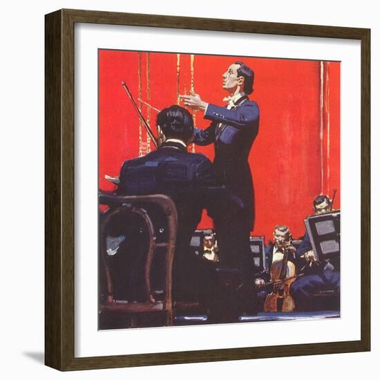 Conducting Orchestra-Mead Schaeffer-Framed Giclee Print