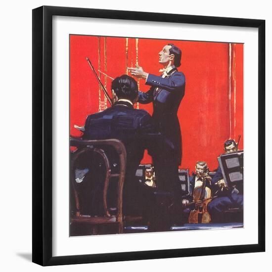 Conducting Orchestra-Mead Schaeffer-Framed Giclee Print