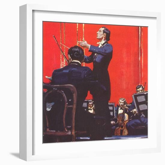 Conducting Orchestra-Mead Schaeffer-Framed Giclee Print