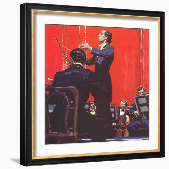 Conducting Orchestra-Mead Schaeffer-Framed Giclee Print