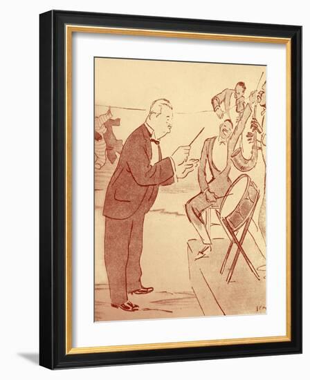 Conductor and band by Sem-Sem-Framed Giclee Print