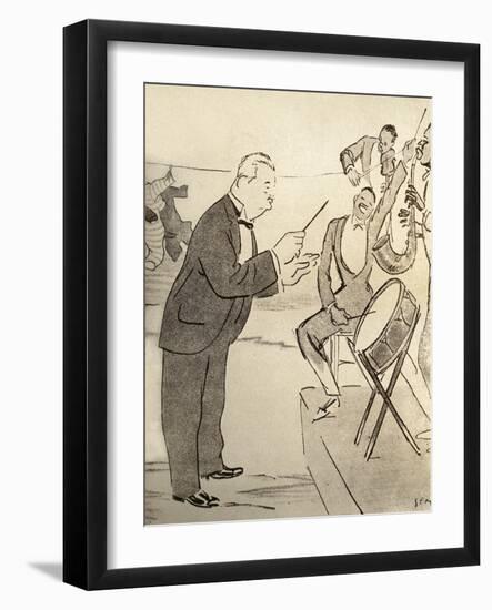 Conductor and band by Sem-Sem-Framed Giclee Print