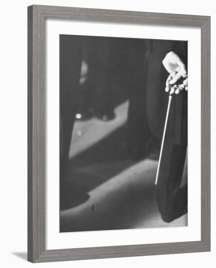 Conductor Arturo Toscanini, Tapping His Leg with a Baton-Joe Scherschel-Framed Premium Photographic Print