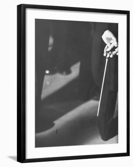 Conductor Arturo Toscanini, Tapping His Leg with a Baton-Joe Scherschel-Framed Premium Photographic Print