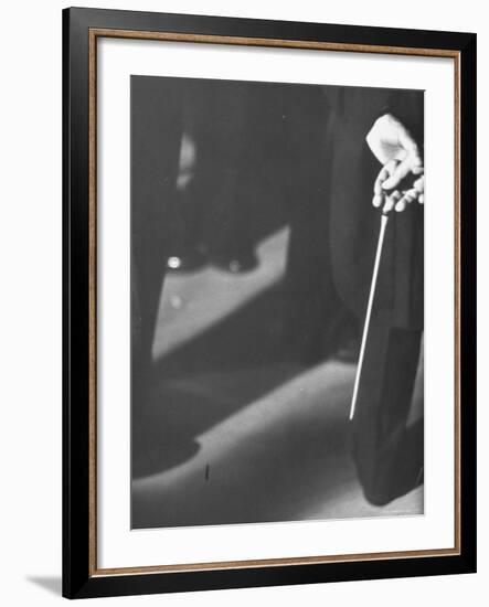 Conductor Arturo Toscanini, Tapping His Leg with a Baton-Joe Scherschel-Framed Premium Photographic Print