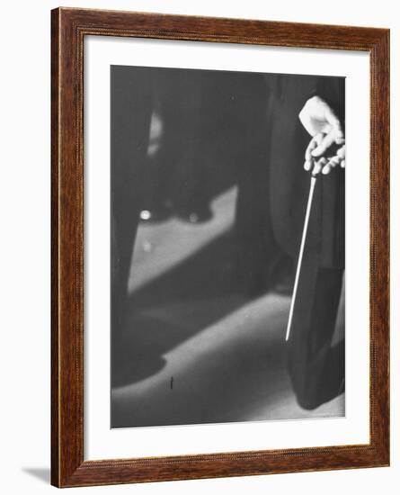 Conductor Arturo Toscanini, Tapping His Leg with a Baton-Joe Scherschel-Framed Premium Photographic Print