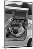 Conductor Karajan loved fast cars and drove a Mercedes 300 SL. Lucerne,1957.-Erich Lessing-Mounted Photographic Print