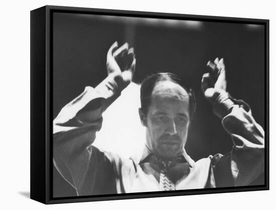 Conductor Pierre Boulez, Newly Ordained Music Director of the New York Philharmonic-Carlo Bavagnoli-Framed Premier Image Canvas