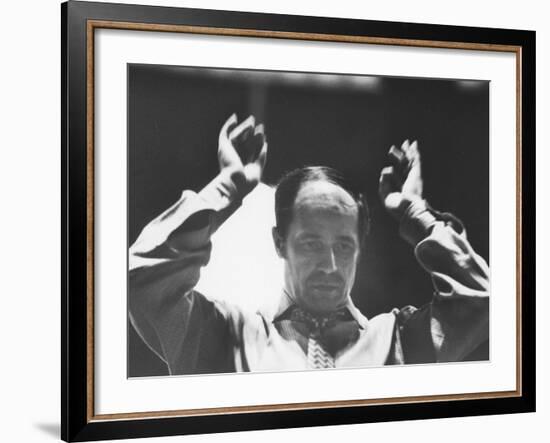 Conductor Pierre Boulez, Newly Ordained Music Director of the New York Philharmonic-Carlo Bavagnoli-Framed Premium Photographic Print
