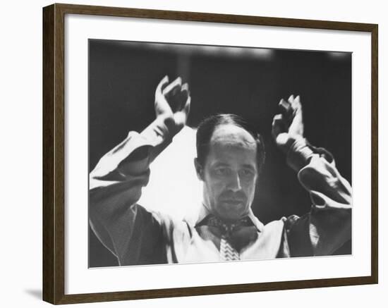 Conductor Pierre Boulez, Newly Ordained Music Director of the New York Philharmonic-Carlo Bavagnoli-Framed Premium Photographic Print