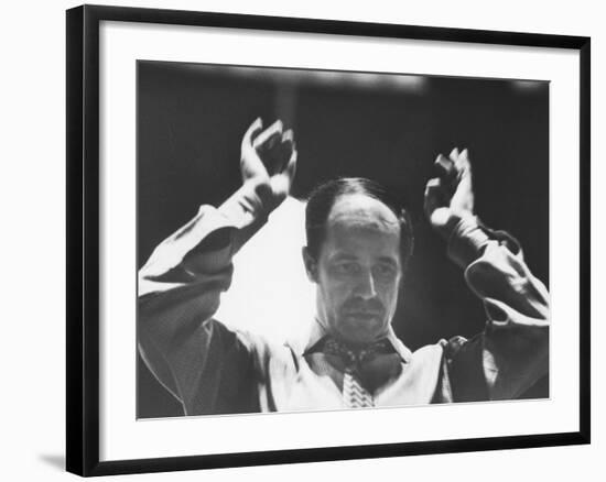 Conductor Pierre Boulez, Newly Ordained Music Director of the New York Philharmonic-Carlo Bavagnoli-Framed Premium Photographic Print