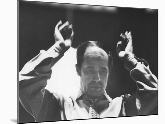 Conductor Pierre Boulez, Newly Ordained Music Director of the New York Philharmonic-Carlo Bavagnoli-Mounted Premium Photographic Print