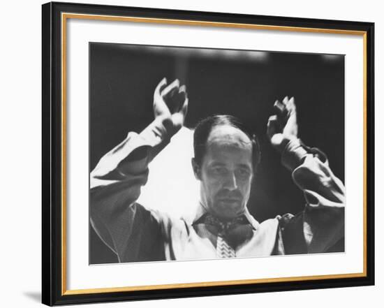 Conductor Pierre Boulez, Newly Ordained Music Director of the New York Philharmonic-Carlo Bavagnoli-Framed Premium Photographic Print