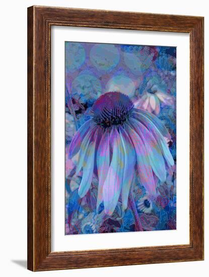 Cone Flower, Blue, Blue Flower, Echinacea-Scott J. Davis-Framed Giclee Print