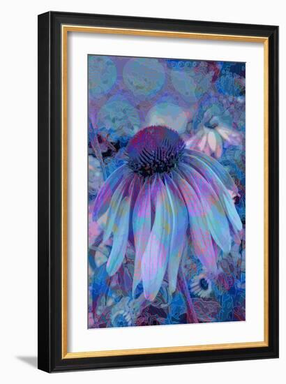 Cone Flower, Blue, Blue Flower, Echinacea-Scott J. Davis-Framed Giclee Print