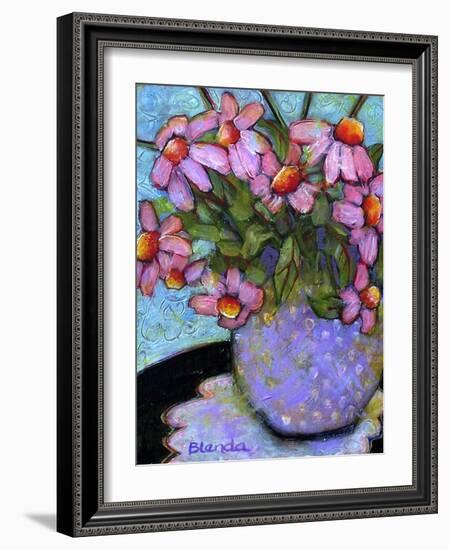 Coneflower Bouquet-Blenda Tyvoll-Framed Art Print