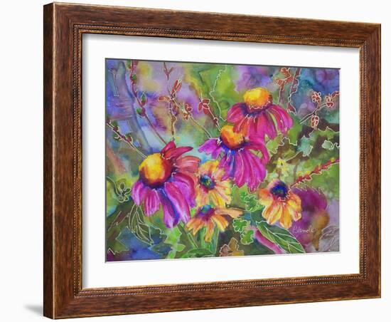 Coneflowers and Company-Blenda Tyvoll-Framed Art Print