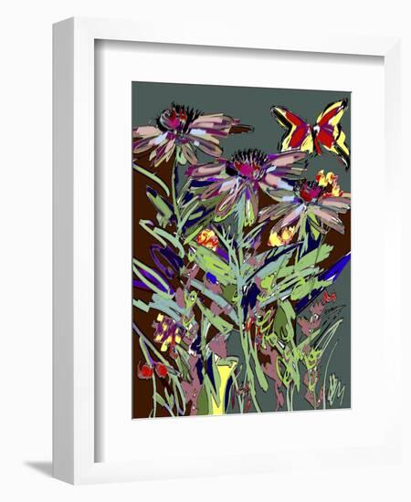 Coneflowers-Diana Ong-Framed Giclee Print