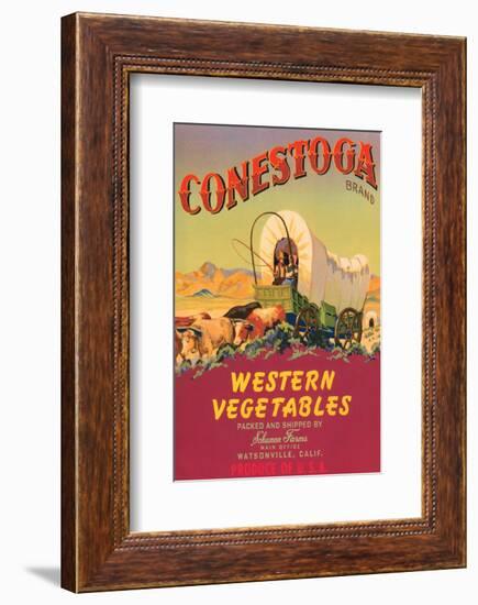 Conestoga Brand Western Vegetables-null-Framed Art Print