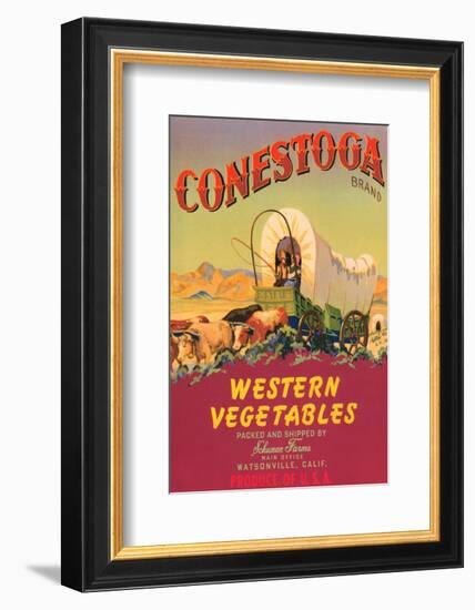 Conestoga Brand Western Vegetables-null-Framed Art Print