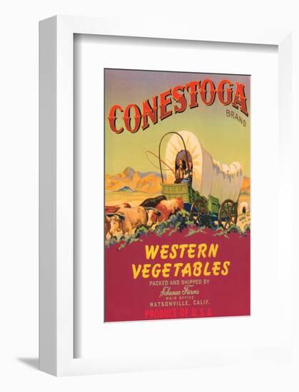 Conestoga Brand Western Vegetables-null-Framed Art Print