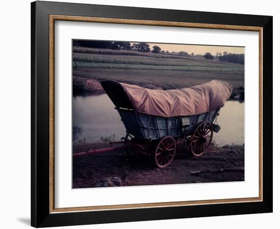 Conestoga Wagon, Type of Wagon Used by Pioneer Settlers in the American West-Gjon Mili-Framed Photographic Print