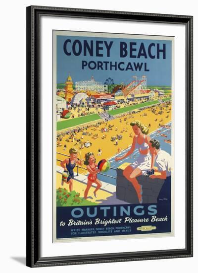 Coney Beach Porthcawl-The Vintage Collection-Framed Giclee Print